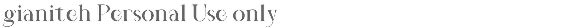 Sample characters Gianiteh Font